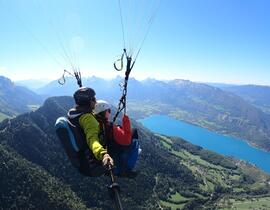 Baptême en Parapente du Lac d'Annecy au Mont Blanc